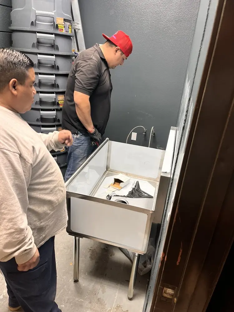 Commercial plumbing and sink installation in Monterey